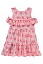 Floral Patterned Layered Dress for 6-9 Years Old - Pink - 2