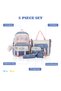 5-Piece School Backpack Set, Cute Casual Student Backpack with Tote Bag, Pencil Case, Crossbody Bag & Coin Purse, Lightweight Large Capacity Daypack for Girls Boys - 2