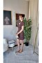 Women's Polka Dot Low-Cut Lace-Up Collar Retro Mini Dress - 3