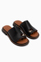 Johny Genuine Leather Black Flip Flops for Women - 3