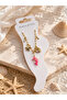 Summer Themed Anklet with Starfish, Dolphin and Seashell Figures – Gold Color Stylish Women's Anklet