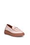 D26Ya-7735 Women's Genuine Leather Casual Shoes Cream - 3
