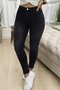 Women's High Waist Ripped Patterned Skinny Jeans - 2