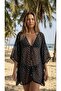 Gg-11 Polka Dot Pompom Chiffon Poncho Pareo - 2