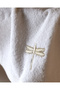 Tauren 2-Piece Embroidered 100% Cotton Hand Towel - White/Beige - 30X45 cm - 4