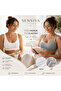 Set of 2 Thick Strap Bustiers - with Removable Pads - Wire-Free Half Tank Top - White - Gray (2-Pack)