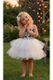 Girl's Pearl Strap Guipure Tutu Dress Birthday Party Special Occasion Dress - 2