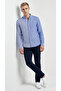 Men's Long Sleeve Striped Linen Shirt 2576 - 2