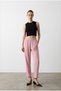 Women's Canvas Trousers with Elasticated Waistband Detail 71115 Pink