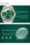 Women's Quartz Watch with Steel Strap Round Green Dial Zirconium Diamond Decoration Waterproof Luxurious Analog Wristwatch Gift for Ladies - 6