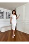 Women's Imported Lace Fabric Belted Bow Detailed Lined Special Design Midi Dress - 3