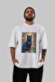 For the Sake of Cats 8 Front Cat Printed White Oversize T-Shirt 100% Cotton Unisex Cat Lover Premium Design - 6