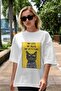 For the Sake of Cat 112 Front Cat Printed White Oversize T-Shirt 100% Cotton Unisex Cat Lover Premium Design - 5