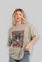 For the Love of Cats 16 Front Cat Printed Beige Oversize T-Shirt 100% Cotton Unisex Cat Lover Premium Design - 4