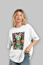 For the Sake of Cats 18 Front Cat Printed White Oversize T-Shirt 100% Cotton Unisex Cat Lover Premium Design - 4