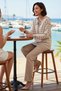 Women's Plus Size Striped Hooded Long Sleeve Knitwear Set Tie-Up Relaxed Fit Casual Modern Stylish - 3