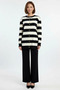 Women's Plus Size Striped Buttoned Knitwear Cardigan Oversize Cut Long Sleeve Casual Comfortable Daily Set - 4