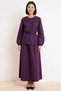 Women's Plus Size Long Sleeve Crew Neck Blouse Maxi Skirt Set Elastic Waist Relaxed Fit Casual - 4