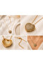 Steel Curved Heart Necklace - 2