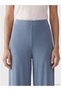 New Season Blue Wide Leg Women's Sweatpants with Elastic Waist - 6