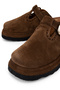 Women's Genuine Leather Brown Flat Slippers - 3