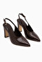 Daniela Brown Pointed Toe Women's Heeled Shoes - 3
