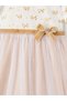 Baby Girl Dress with Tulle Skirt and Gold Foil Detail 15404 - 4