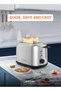 LifeStyle Golden Brown Toaster: 750W Power, 6 Browning Options, Defrost Function, Aluminum Housing, Breadcrumbs Tray, Browning Control, 75cm UK 3pin Power Cord - Black - 2