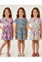 3 Pieces Girl's Printed Short Sleeve Dress