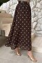 Belted Polka Dot Skirt 26112 - Brown - 3