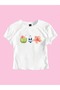 Women's Summer Enjoyment Printed Crew Neck Tight Crop Tshirt - 2