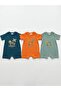 Unisex Baby Camisole Summer Printed Short Sleeve Romper 3-Pack - 5