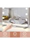 مرآة تجميل على طراز هوليوود مع 14 مصباح LED، 3 أوضاع إضاءة، تحكم باللمس، مرآة مكياج قابلة للتعتيم، يمكن وضعها على الطاولة أو تثبيتها على الحائط