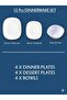 12 Pcs Opal ware Dinner Set 4 x Dinner plate 4 x Dessert plate 4 x Bowl MIcrowave Dishwasher Freezer safe - 2