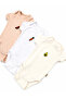 3-Piece Unisex Embroidered Baby Bodysuit, 100% Cotton Soft Textured Bodysuit - 2