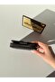 Women's Black Glittery Sparkly Multi-Compartment Wallet and Card Holder with Zipper and Snap Closure Mechanism and Coin Compartment - 4
