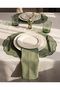 8-Piece Green Sage Verde Linen Placemat Set |   Stain Resistant |   Modern Table Decor - 3