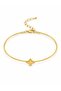 Gold Color Brass Four-Leaf Clover Model Women's Bracelet