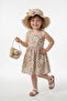 Girl's Gift Bag and Hat Set in Powder Pink Color |   Wicker Beach Combination - 4