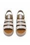 Beige Genuine Leather Women's Sandals - 5