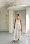 Women's White Back Tie Detailed Floral Patterned Stylish Summer Dress - 4