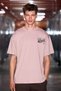 Amidio Men's 100% Organic Cotton Regular Fit Round Neck Powder T-Shirt with Print Detail - 2