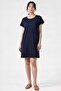 Women's Stone Detailed 2 Thread Dress-Navy Blue