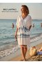 Women's Viscose Elastic Waist Beach Dress Swimsuit Top Standard Size Pareo Dress - 2