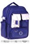 Florid Girl's (Navy Blue - Silver) School and Daily Backpack - 6 Compartments - K1861 - 3