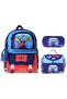 Kids Good Game (Navy Blue - Red Color) Boys' Triple Primary School Backpack Set - Setkk-L5389A - 2