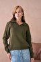 Women's Polo Neck Soft Textured Knitwear Sweater - 3