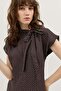 Brown Polka Dot Women's Midi Dress - 4