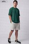 Plus Size Unisex Oversize T-Shirt Gray Shorts Set