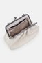 Women's Cream Burs Detailed Hand, Arm and Shoulder Bag 28X18 cm - 5